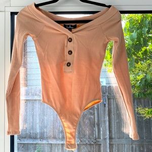 Off the shoulder sweater body suit